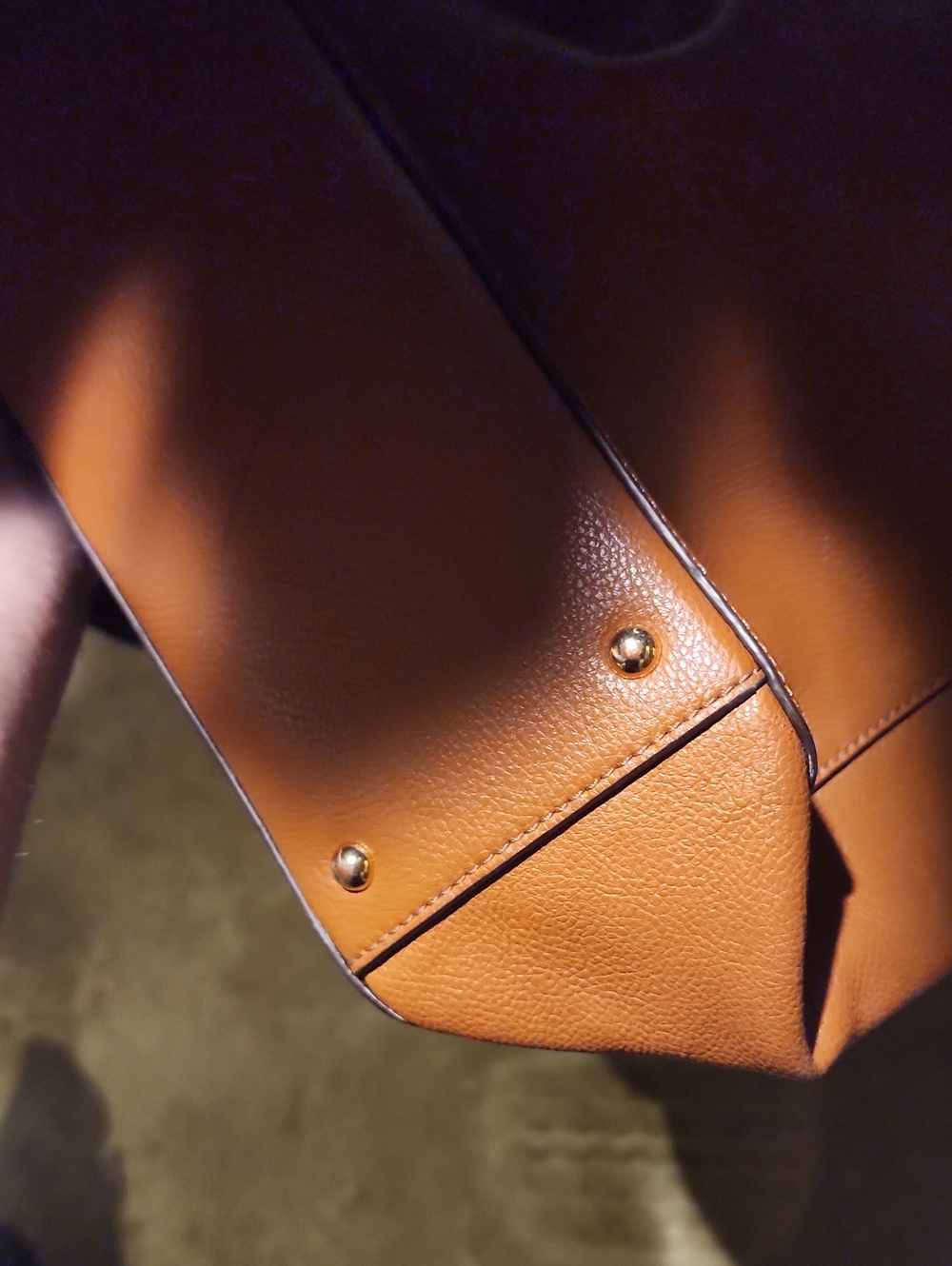 Ralph Lauren RLL Cognac Leather Tote with Gold Hardware - Clean! Large Tote! - Picture 11 of 11
